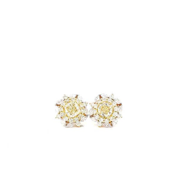 Yellow Diamond Earrings