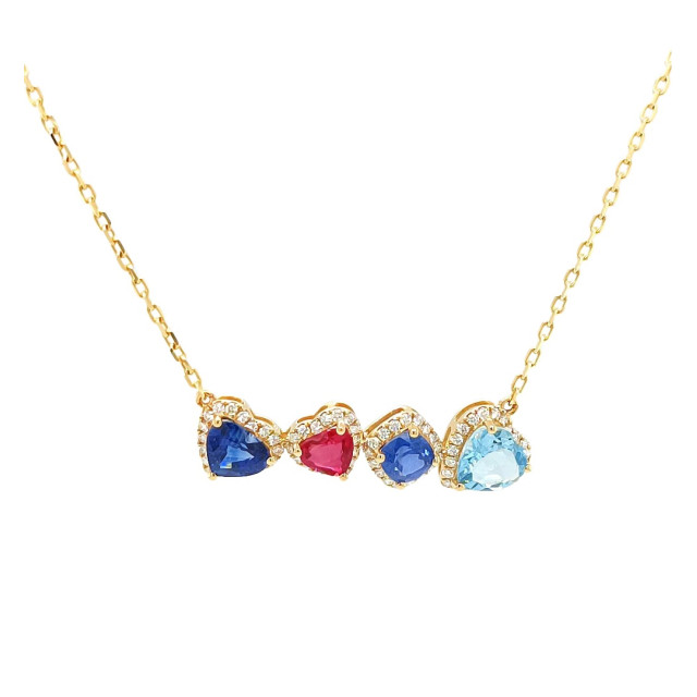 Sapphire & Aquamarine Pendant